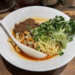 六坊担担面 - 日式汁なし担々麺1100円