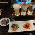 十割そば会 - 料理写真:利き酒セット