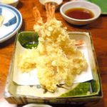 神田 本陣房 - 車海老天ぷら　2015.4.7