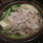 炙りと旬菜 旨い酒 ひで - 豚肉と大根のみぞれ鍋（一人分）。