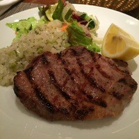 グラナータ TBS店 - イタリア産のホエイ豚のグリル
                ブロッコリーのリゾットとサラダ添え#メインプレートランチ