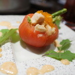 焼肉屋 かねちゃん 至粋亭 - ミノ湯引き明太プチプチサラダ