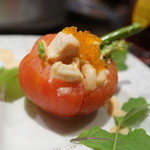 焼肉屋 かねちゃん 至粋亭 - ミノ湯引き明太プチプチサラダ