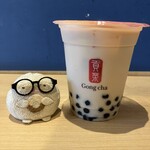 ゴンチャ - ドリンク写真:ブラックミルクティータピオカトッピング甘さ多め。