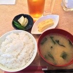 ひらたや - 御飯/味噌汁/玉子焼/新香