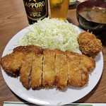 とんかつ喜多八 - 料理写真:ロースかつ（厚切り）＋クリームコロッケ