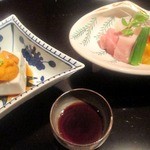 御料理 堀川 - お造りと胡麻豆腐
