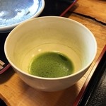 くろじし亭 - 相方の蕎麦湯でたてた抹茶、写真を撮る前に相方飲んじゃいました(苦笑）
