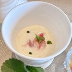 プロヴァンスの日曜日 - 季節のお任せオードブル：夕顔のフラン、蟹