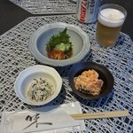 ふぅら・えん - おまかせディナー(\2,000)　前菜３品　ノンアルコールビール(\500)