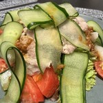 ふぅら・えん - おまかせディナー(\2,000)　野菜たっぷりの豚しゃぶ・しょうゆ麹ドレッシング