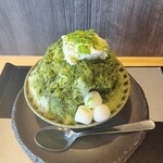 四十三番食堂 - 伊勢茶かき氷(つぶあんなし)