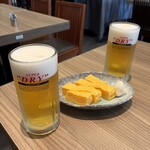 泉 - 生ビール・玉子焼き