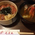 海老丸 - 季節物のなにかの寿司+漁師汁