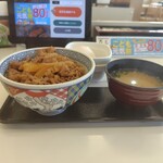 吉野家 - 朝牛セット(玉子) 519円、並盛 33円(つゆだく) ♪