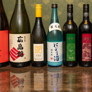 厳選のワインと日本酒を楽しむ！広島ならではのドリンクも◎