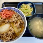 吉野家 - 料理写真:牛丼並のお新香セット