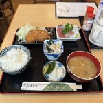 とんかつとん平 - 料理写真:ランチC ヒレカツ刺身セット　2026/7/5