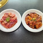焼肉おどり場 - 料理写真:カルビと若鶏