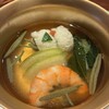 魚一 - 椀物、あなご、ウリ、エビ、ゴボウ、