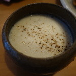 キビ カフェ - 玉葱と豆乳のスープ