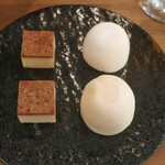 練馬 YaoyaBal - ・コース 牛皮包みのマンゴーアイスとひとくちチーズケーキ