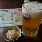 緑屋食堂 - 2014/05/01 12:50訪問　生ビール