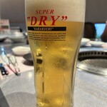 焼肉なべしま - まずはビール｡