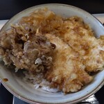 ゆで太郎 もつ次郎 - ミニとり舞茸天丼
