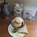 hugcoffee - 料理写真:プリンとアイスコーヒー