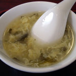 台湾料理 圓山 - 「ニラレバ」玉子スープ