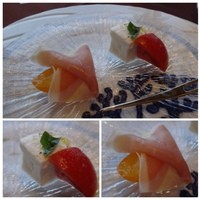 天草 天空の船 - アミューズ・・生ハムとカプレーゼ。普通に美味しい。
