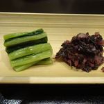 たてしな藍 - 食事処山味庵昼懐石
      香の物　野沢菜　広島菜梅漬け