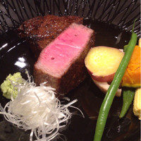 神戸牛炉窯焼ステーキ 雪月風花 北野坂 - ランプはしっかりした食感。