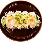 北海タコのカルパッチョ山わさびポン酢