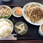 中国料理 富美 - ザーツァイと豚肉の炒め物定食