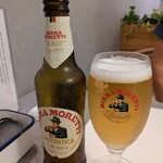macaroni. - 夫が１杯目と３杯目で頂いたビール