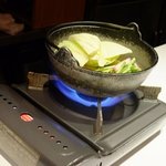 和食屋が作るもつ煮込みらーめん - 