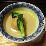 そば茶寮 澤正 - 温鉢　揚糝薯　蕎麦餡と菜の花ソース仕立て