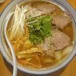 刀削麺 西安飯荘 - 葱とチャーシューの刀削麺 750円