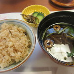 いずも亭 - 筍ごはん×香の物×お吸い物