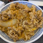 吉野家 - 料理写真:牛丼（大盛）＋玉子　¥740＋180