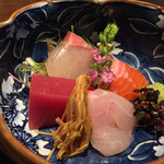 龢 - 150430 造り（本鮪・縞鯵・讃岐サーモン・黒睦）