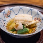 温石 - 2026.8 太刀魚衣揚げ 清水伝統野菜折戸茄子の焼き茄子 オクラ