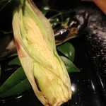 大どころ - ヤングコーンと空豆の炭火焼アップ