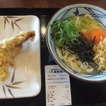 丸亀製麺 - かしわ天130円＆明太釜玉うどん410円で540円(2015.4.29)