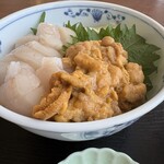 もりや商店 - ニ色丼　　うにほたて