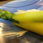 辻政 - これも食べちゃってから撮りました（大汗）グリーンアスパラとホワイトアスパラ