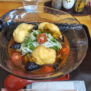 手打ちうどん 紅屋 - 料理写真:冷やし和レーうどん