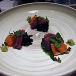 あんぷく - 本日のお刺身2種盛り合わせ(まぐろとサーモン)